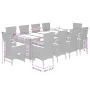 Set de comedor de jardín 11 pzas y cojines ratán sintético gris von , Gartensets - Ref: Foro24-3277551, Preis: 1,00 €, Rabatt...