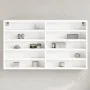 Vitrina de madera ingeniería blanca 100x15x58 cm by , Shelves and shelves - Ref: Foro24-847926, Price: 63,11 €, Discount: -5%%