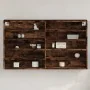 Vitrina de madera de ingeniería roble ahumado 100x15x58 cm de , Estantes y estanterías - Ref: Foro24-847930, Precio: 47,88 €,...