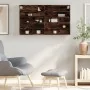 Vitrina de madera de ingeniería roble ahumado 100x15x58 cm de , Estantes y estanterías - Ref: Foro24-847930, Precio: 47,88 €,...
