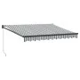 Toldo retráctil aluminio y tela gris antracita y blanco 3x2,5 m von , Markisen - Ref: Foro24-3216108, Preis: 200,98 €, Rabatt...