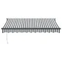 Toldo retráctil aluminio y tela gris antracita y blanco 3x2,5 m von , Markisen - Ref: Foro24-3216108, Preis: 200,98 €, Rabatt...