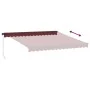 Toldo retráctil manual con luces LED burdeos 400x300 cm | Foro24.es | Tu tienda online para hogar, jardín y más Foro24.es