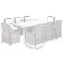 Set comedor de jardín 9 pzas con cojines ratán sintético beige by , Garden sets - Ref: Foro24-3263026, Price: 1,00 €, Discoun...