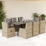 Set comedor de jardín 9 pzas con cojines ratán sintético beige von , Gartensets - Ref: Foro24-3262881, Preis: 1,00 €, Rabatt:...