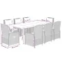Set comedor de jardín 9 pzas con cojines ratán sintético beige by , Garden sets - Ref: Foro24-3262895, Price: 1,00 €, Discoun...