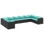 Set de muebles de jardín 10 pzas cojines ratán sintético negro von , Gartensets - Ref: Foro24-3308284, Preis: 737,31 €, Rabat...