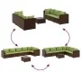 Set muebles de jardín 7 piezas y cojines ratán sintético marrón von , Gartensets - Ref: Foro24-3308182, Preis: 545,72 €, Raba...