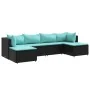 Set muebles de jardín 6 piezas y cojines ratán sintético negro von , Gartensets - Ref: Foro24-3308244, Preis: 384,18 €, Rabat...