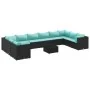 Set muebles de jardín 11 pzas y cojines ratán sintético negro von , Gartensets - Ref: Foro24-3308292, Preis: 786,34 €, Rabatt...