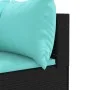 Set de muebles de jardín y cojines 7 pzas ratán sintético negro by , Garden sets - Ref: Foro24-3308116, Price: 514,83 €, Disc...