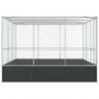 Pajarera de acero color plateado 311x307x212 cm von , Füße und Vogelkäfige - Ref: Foro24-172586, Preis: 572,15 €, Rabatt: -5%%
