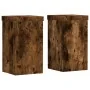 Soportes de plantas 2 uds madera roble ahumado 10x10x18 cm by , Pot stands - Ref: Foro24-852883, Price: 19,80 €, Discount: -5%%