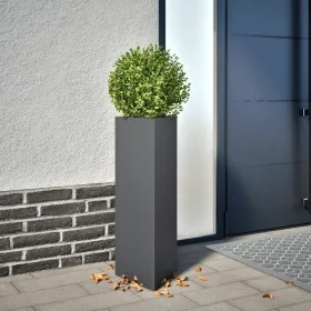 Jardinera triangular acero gris antracita 30x26x75 cm von , Töpfe und Pflanzgefäße - Ref: Foro24-851147, Preis: 63,34 €, Raba...