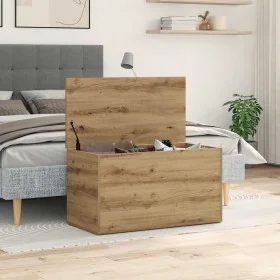 Baúl de almacenaje madera ingeniería roble artisan 84x42x46 cm by , Storage trunks - Ref: Foro24-856569, Price: 87,01 €, Disc...