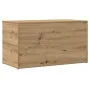 Baúl de almacenaje madera ingeniería roble artisan 84x42x46 cm by , Storage trunks - Ref: Foro24-856569, Price: 87,01 €, Disc...