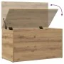 Baúl de almacenaje madera ingeniería roble artisan 84x42x46 cm by , Storage trunks - Ref: Foro24-856569, Price: 87,01 €, Disc...