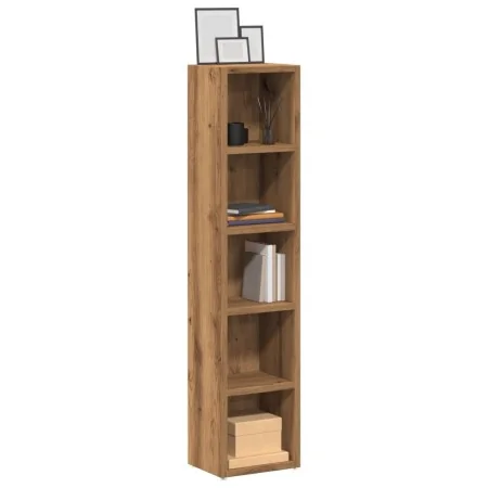 Estanterías de CD 2 uds madera roble artisan 21x16x93,5 cm by , CD and DVD storage - Ref: Foro24-855839, Price: 58,49 €, Disc...