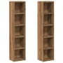 Estanterías de CD 2 uds madera roble artisan 21x16x93,5 cm by , CD and DVD storage - Ref: Foro24-855839, Price: 58,49 €, Disc...