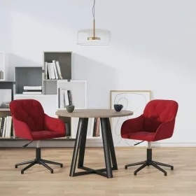 Sillas de comedor giratorias 2 unidades terciopelo rojo tinto von , Essstühle - Ref: Foro24-3103382, Preis: 178,38 €, Rabatt:...