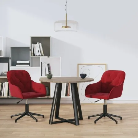 Sillas de comedor giratorias 2 unidades terciopelo rojo tinto von , Essstühle - Ref: Foro24-3103382, Preis: 178,38 €, Rabatt:...