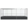 Pajarera con extensión de acero color plateado 518x307x212 cm by , Feet and bird cages - Ref: Foro24-3214277, Price: 847,92 €...