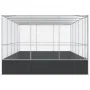 Pajarera con extensión de acero color plateado 518x307x212 cm by , Feet and bird cages - Ref: Foro24-3214277, Price: 847,92 €...