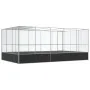 Pajarera con extensión de acero color plateado 518x307x212 cm by , Feet and bird cages - Ref: Foro24-3214277, Price: 847,92 €...