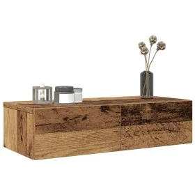 Estante de pared con cajones madera contrachapada madera vieja de , Estantes y estanterías - Ref: Foro24-859975, Precio: 49,5...