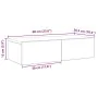 Estante de pared con cajones madera contrachapada madera vieja by , Shelves and shelves - Ref: Foro24-859975, Price: 49,55 €,...