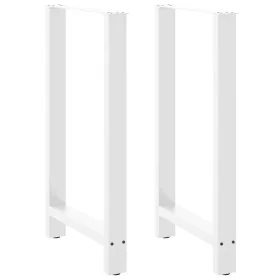 Patas de mesa de centro acero blanco 2 uds 60x(100-101) cm de , Patas para mesas - Ref: Foro24-4013345, Precio: 102,85 €, Des...