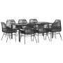 Set de comedor jardín 9 piezas cojines ratán polivinílico negro by , Garden sets - Ref: Foro24-3334568, Price: 734,85 €, Disc...