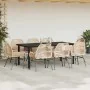 Juego comedor jardín 9 pzas cojines ratán sintético marrón by , Garden sets - Ref: Foro24-3334575, Price: 735,85 €, Discount:...