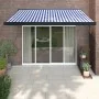Toldo retráctil aluminio y tela azul y blanco 3,5x2,5 m by , Awnings - Ref: Foro24-3154547, Price: 502,67 €, Discount: -5%%