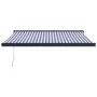 Toldo retráctil aluminio y tela azul y blanco 3,5x2,5 m by , Awnings - Ref: Foro24-3154547, Price: 502,67 €, Discount: -5%%