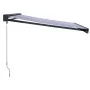 Toldo retráctil aluminio y tela azul y blanco 3,5x2,5 m by , Awnings - Ref: Foro24-3154547, Price: 502,67 €, Discount: -5%%
