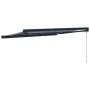 Toldo retráctil aluminio y tela azul y blanco 3,5x2,5 m by , Awnings - Ref: Foro24-3154547, Price: 502,67 €, Discount: -5%%