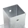 Bases para postes cuadradas 4 uds. Plata 81x81 mm | Foro24.es | Tu tienda online para hogar, jardín y más Foro24.es