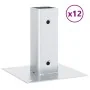 Bases para postes cuadradas 12 uds. Plata 46x46 mm | Foro24.es | Tu tienda online para hogar, jardín y más Foro24.es