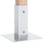 Bases para postes cuadradas 12 uds. Plata 46x46 mm | Foro24.es | Tu tienda online para hogar, jardín y más Foro24.es
