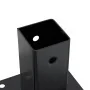 Bases para postes cuadradas 4 uds. Antracita 61x61 mm von , Zaunpfosten - Ref: Foro24-42000022, Preis: 22,26 €, Rabatt: -5%%