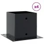 Bases para postes cuadradas 4 uds. Antracita 141x141 mm von , Zaunpfosten - Ref: Foro24-42000034, Preis: 40,20 €, Rabatt: -5%%