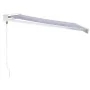 Toldo retráctil aluminio y tela azul y blanco 3,5x2,5 m by , Awnings - Ref: Foro24-3154522, Price: 440,69 €, Discount: -5%%