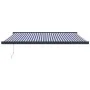 Toldo retráctil aluminio y tela azul y blanco 4x3 m by , Awnings - Ref: Foro24-3154548, Price: 470,67 €, Discount: -5%%