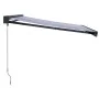 Toldo retráctil aluminio y tela azul y blanco 4x3 m by , Awnings - Ref: Foro24-3154548, Price: 470,67 €, Discount: -5%%