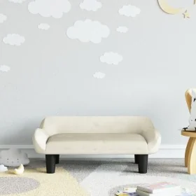 Sofá para niños de terciopelo crema 70x40x24 cm von , Baby- und Kleinkindmöbel - Ref: Foro24-3196355, Preis: 60,77 €, Rabatt:...