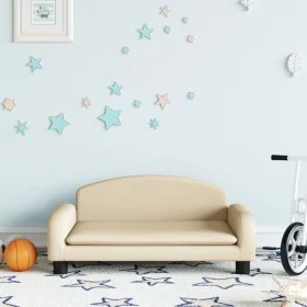 Sofá para niños de tela crema 70x45x30 cm von , Baby- und Kleinkindmöbel - Ref: Foro24-3196357, Preis: 67,81 €, Rabatt: -5%%