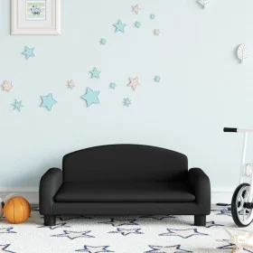 Sofá para niños de tela negro 70x45x30 cm de , Mobiliario para bebés y niños pequeños - Ref: Foro24-3196362, Precio: 66,74 €,...