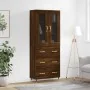 Aparador alto madera contrachapada marrón roble 69,5x34x180 cm by , Sideboards - Ref: Foro24-3198392, Price: 183,70 €, Discou...