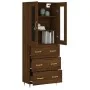 Aparador alto madera contrachapada marrón roble 69,5x34x180 cm by , Sideboards - Ref: Foro24-3198392, Price: 183,70 €, Discou...